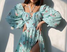 Сукня міді з квітковим принтом  Сукня міді з квітковим принтом  | PUSHKA SHOP