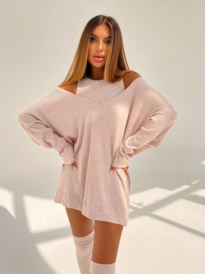 Трикотажна сукня-двійка + гетри  | PUSHKA SHOP