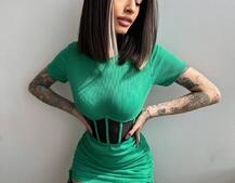 Сукня-міні  з елементами корсету  Довжину спідниці можна регулювати  | PUSHKA SHOP