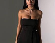 Комплект: сяюча спідниця + топ з баскою, декорований стразами Ручна робота Комплект: сяюча спідниця + топ з баскою, декорований стразами Ручна робота | PUSHKA SHOP