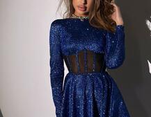 Блискуча корсетна сукня з пишною спідницею Блискуча корсетна сукня з пишною спідницею | PUSHKA SHOP