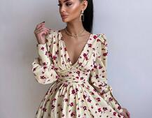 Сукня міні з пишною спідницею та драпіруванням на талії Сукня міні з пишною спідницею та драпіруванням на талії | PUSHKA SHOP