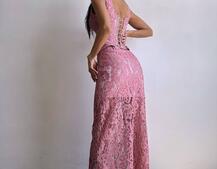 Вишуканий комплект із мереживного корсета та спідниці міді  | PUSHKA SHOP
