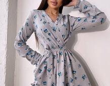 Сукня в квітковий принт з воланами Сукня в квітковий принт з воланами | PUSHKA SHOP