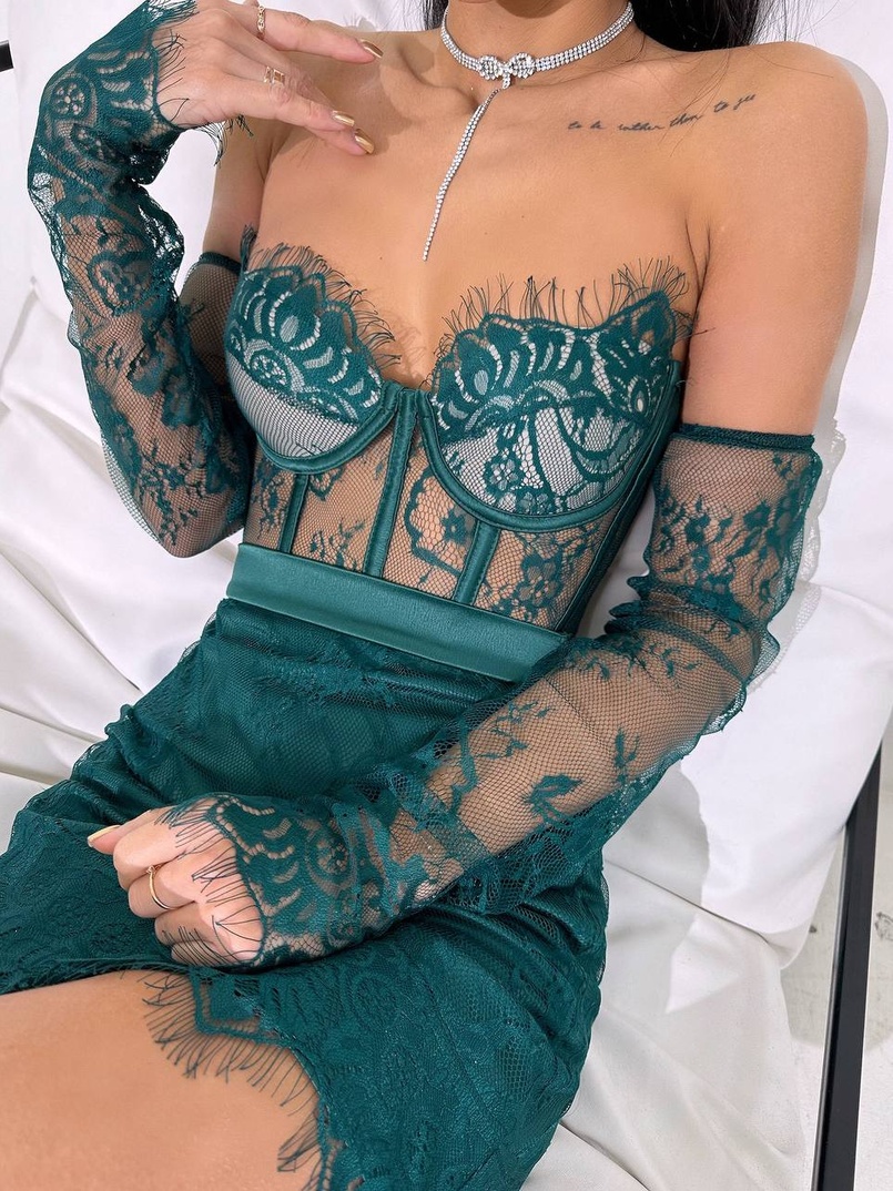 Мереживний комплект: корсет + спідниця   Мереживний комплект: корсет + спідниця   | PUSHKA SHOP