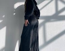 Велюровий комплект трійка: кофта + корсет на блискавці+ штани Велюровий комплект трійка: кофта + корсет на блискавці+ штани | PUSHKA SHOP