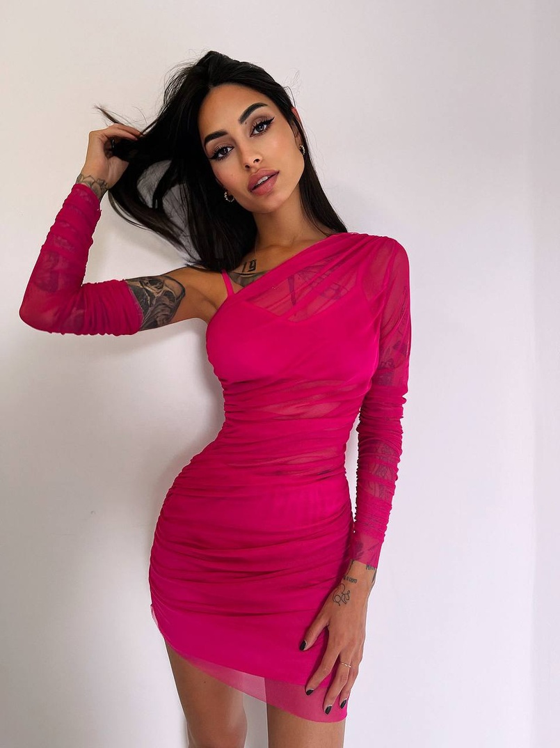 Міні сукня з драпіруванням   Міні сукня з драпіруванням   | PUSHKA SHOP