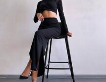 Комплект: топ + спідниця с розрізами  Комплект: топ + спідниця с розрізами  | PUSHKA SHOP