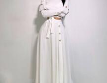 Трикотажный комплект: юбка  миди с разрезом + топ с завязками на талии  Трикотажный комплект: юбка  миди с разрезом + топ с завязками на талии  | PUSHKA SHOP