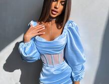 Комплект: корсет, декорований стразами   + спідниця міні з драпіруванням  Комплект: корсет, декорований стразами   + спідниця міні з драпіруванням  | PUSHKA SHOP