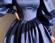 Сукня з обʼємними рукавами та спідницею балоном  Сукня з обʼємними рукавами та спідницею балоном  | PUSHKA SHOP