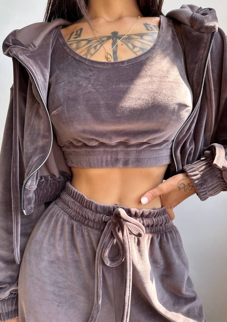 Велюровий комплект трійка  | PUSHKA SHOP