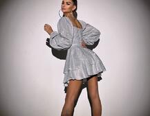 Сяюча корсетна сукня бюстьє з подвійною спідницею  | PUSHKA SHOP