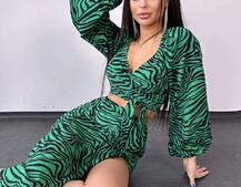 Комплект: топ із зав'язками на талії + спідниця міді з розрізом | PUSHKA SHOP