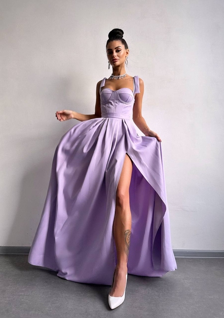 Сукня максі із чашечками та корсетним верхом | PUSHKA SHOP