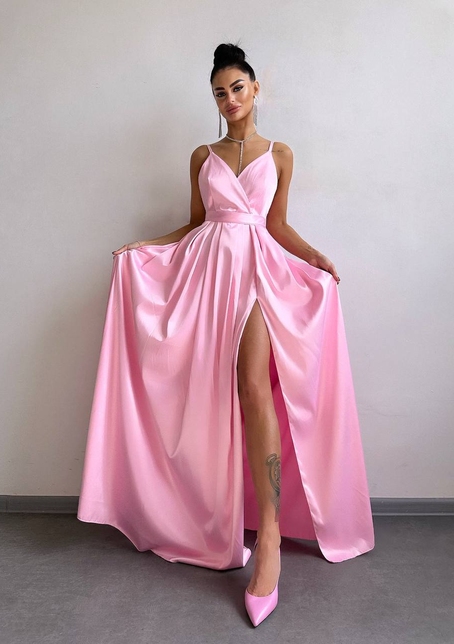 Атласна сукня максі  | PUSHKA SHOP