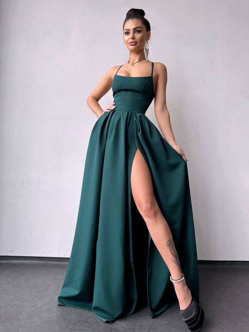 Сукня максі  зі шнурівкою на спинці Сукня максі  зі шнурівкою на спинці | PUSHKA SHOP