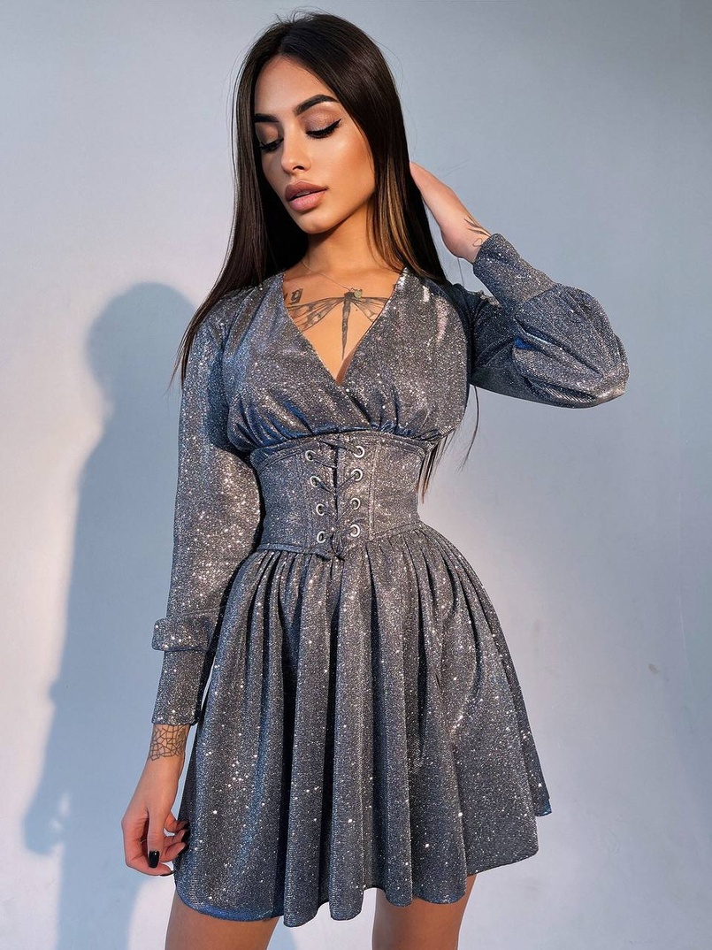 Блискуча сукня з корсетом Блискуча сукня з корсетом | PUSHKA SHOP
