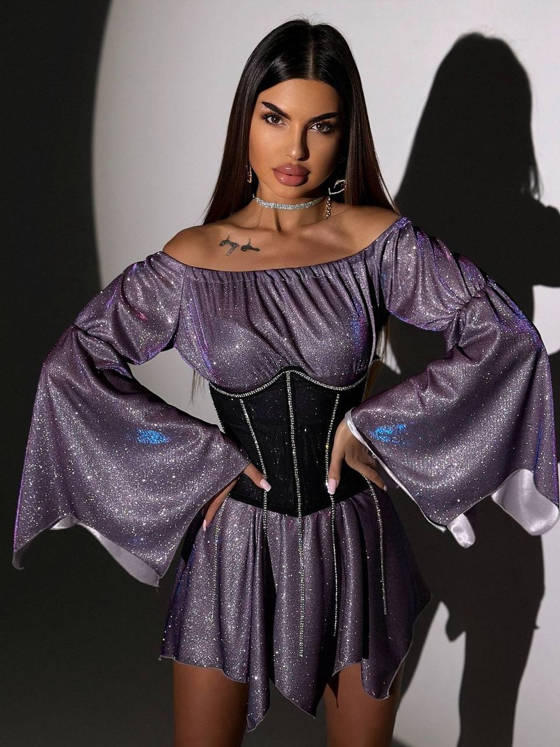 Сяючий комплект: сукня + корсет   Сяючий комплект: сукня + корсет   | PUSHKA SHOP