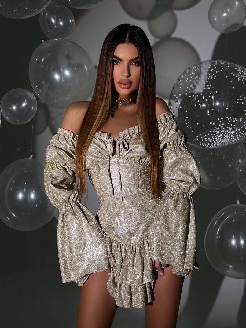 Сукня із пишною спідницею та воланами Сукня із пишною спідницею та воланами | PUSHKA SHOP