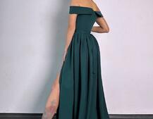 Сукня максі з відкритими плечима  | PUSHKA SHOP