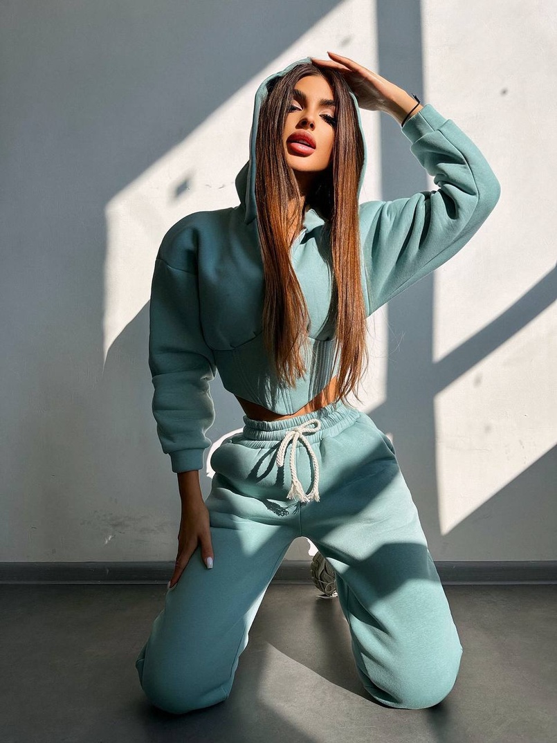 Комплект на флісі : худі з елементами корсету + штани  Комплект на флісі : худі з елементами корсету + штани  | PUSHKA SHOP