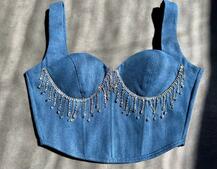 корсет декорований камінцями  Ручна робота корсет декорований камінцями  Ручна робота | PUSHKA SHOP