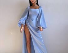 Атласний комплект: корсет + спідниця максі з драпіруванням Атласний комплект: корсет + спідниця максі з драпіруванням | PUSHKA SHOP