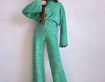 Трикотажний базовий комплект: світшот + штани  Трикотажний базовий комплект: світшот + штани  | PUSHKA SHOP