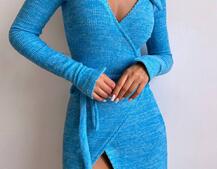 Трикотажна сукня із запахом | PUSHKA SHOP