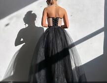 Комплект: корсет бюстьє декорований стразами + пишна спідниця максі  Ручна робота  Комплект: корсет бюстьє декорований стразами + пишна спідниця максі  Ручна робота  | PUSHKA SHOP