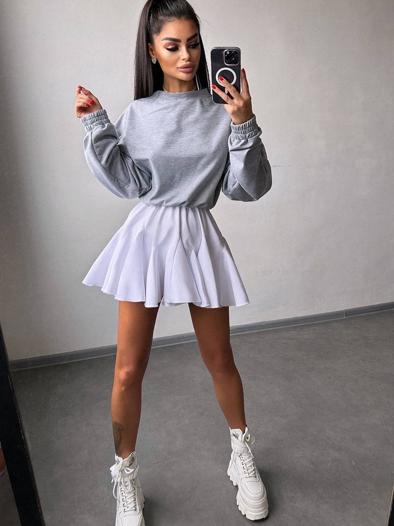 Комплект: спідниця + світшот Комплект: спідниця + світшот | PUSHKA SHOP