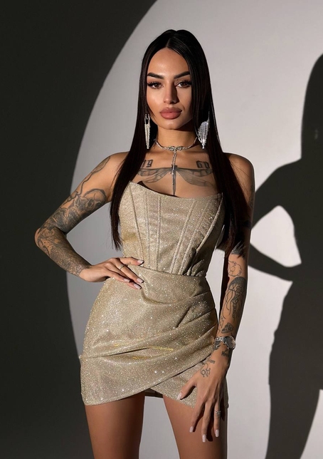 Сяючий комплект: корсет + спідниця   | PUSHKA SHOP