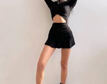 Трикотажный комплект: топ + юбка со сборкой   Трикотажный комплект: топ + юбка со сборкой   | PUSHKA SHOP