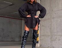 Сукня-сорочка зі шнурівкою Сукня-сорочка зі шнурівкою | PUSHKA SHOP