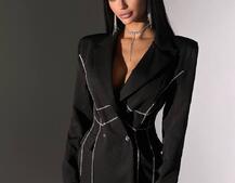 Сукня-піджак, декорована стразами Ручна робота Сукня-піджак, декорована стразами Ручна робота | PUSHKA SHOP