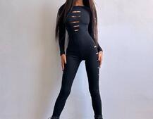 Трикотажний комбінезон з розрізами  Трикотажний комбінезон з розрізами  | PUSHKA SHOP