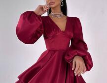 Атласна корсетна сукня  з пишною подвійною спідницею  Атласна корсетна сукня  з пишною подвійною спідницею  | PUSHKA SHOP