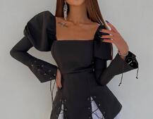 Сукня з об'ємними рукавами + спідниця з воланами Сукня з об'ємними рукавами + спідниця з воланами | PUSHKA SHOP