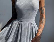 Сяюча сукня максі  зі шнурівкою на спинці Сяюча сукня максі  зі шнурівкою на спинці | PUSHKA SHOP