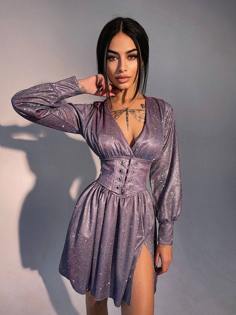 Блискуча сукня з корсетом Блискуча сукня з корсетом | PUSHKA SHOP