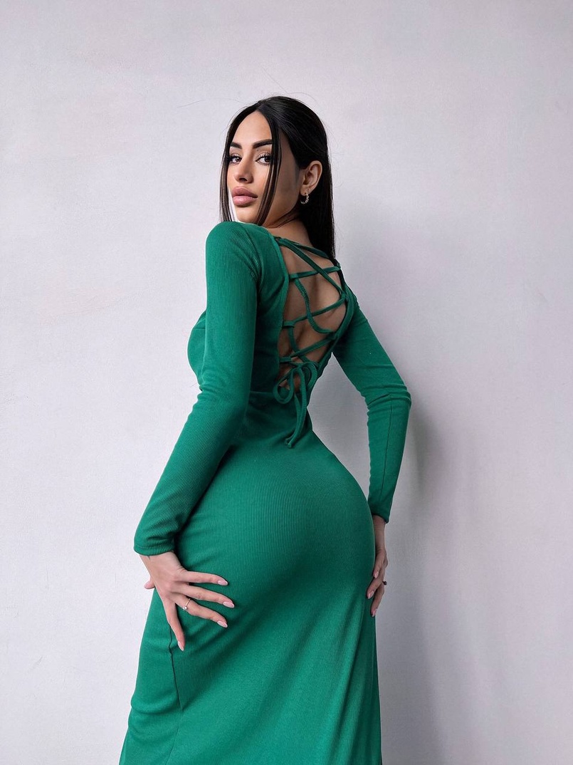 Плаття міді зі шнурівкою Плаття міді зі шнурівкою | PUSHKA SHOP