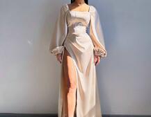 Атласний комплект: корсет + спідниця максі з драпіруванням Атласний комплект: корсет + спідниця максі з драпіруванням | PUSHKA SHOP