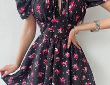 Сукня- міні у квітковий принт | PUSHKA SHOP