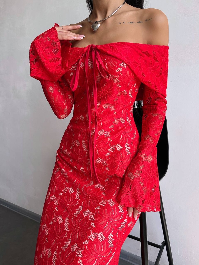 Мереживна сукня максі   Мереживна сукня максі   | PUSHKA SHOP