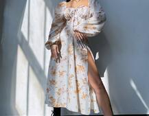 Сукня міді з квітковим принтом  Сукня міді з квітковим принтом  | PUSHKA SHOP