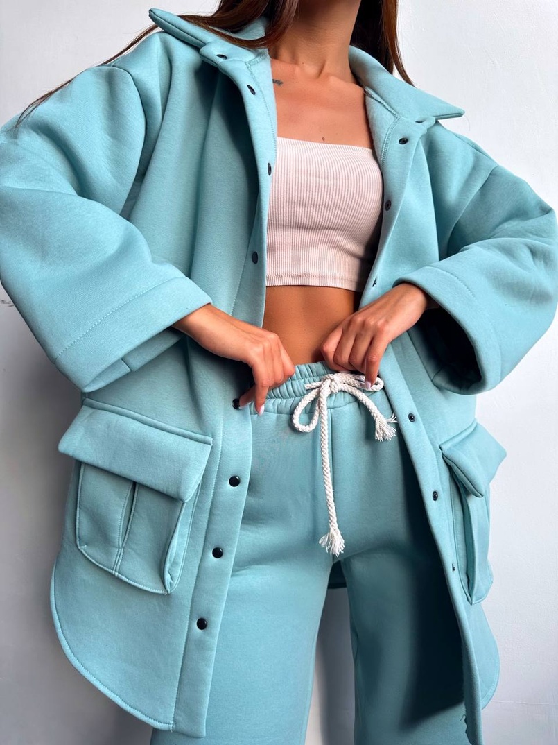 Комплект: тепла сорочка на кнопках + джоггери Комплект: тепла сорочка на кнопках + джоггери | PUSHKA SHOP