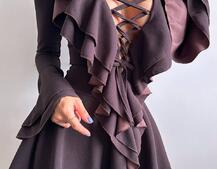 Сукня з з воланами на ґудзиках  Сукня з з воланами на ґудзиках  | PUSHKA SHOP