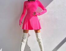 Трикотажна сукня міні  зі шнурівкою на спинці    | PUSHKA SHOP