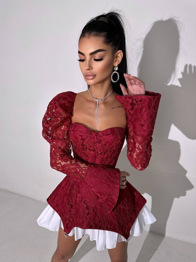 Мереживна сукня з чашечками  Мереживна сукня з чашечками  | PUSHKA SHOP